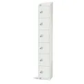 Elite Six Door Manual Combination Locker Locker White with Sloping Top - Image 1