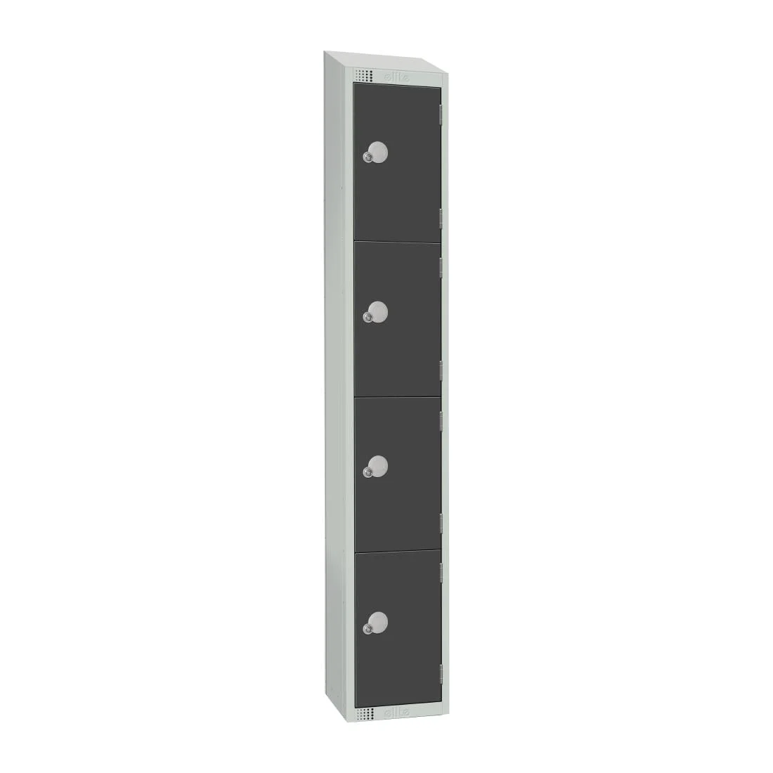 Elite Four Door Camlock Locker with Sloping Top Graphite Grey - Image 1