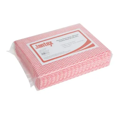 Jantex Heavy Duty Non-Woven Cloths Red (25 Pack)