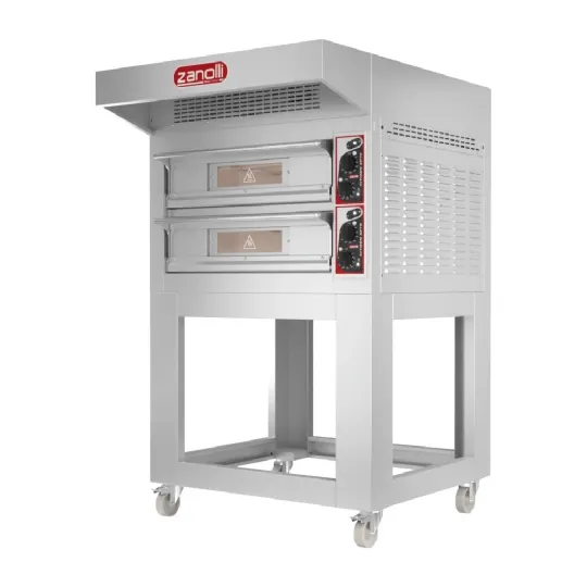 Zanolli EP70 4/MC Single Deck Electric Pizza Oven with Stand and Hood