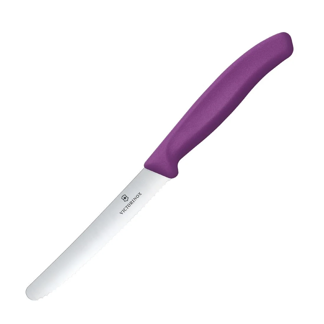 Victorinox Swiss Classic Tomato & Table Knife Wavy Purple 22cm ( 2 Pack) - Image 1
