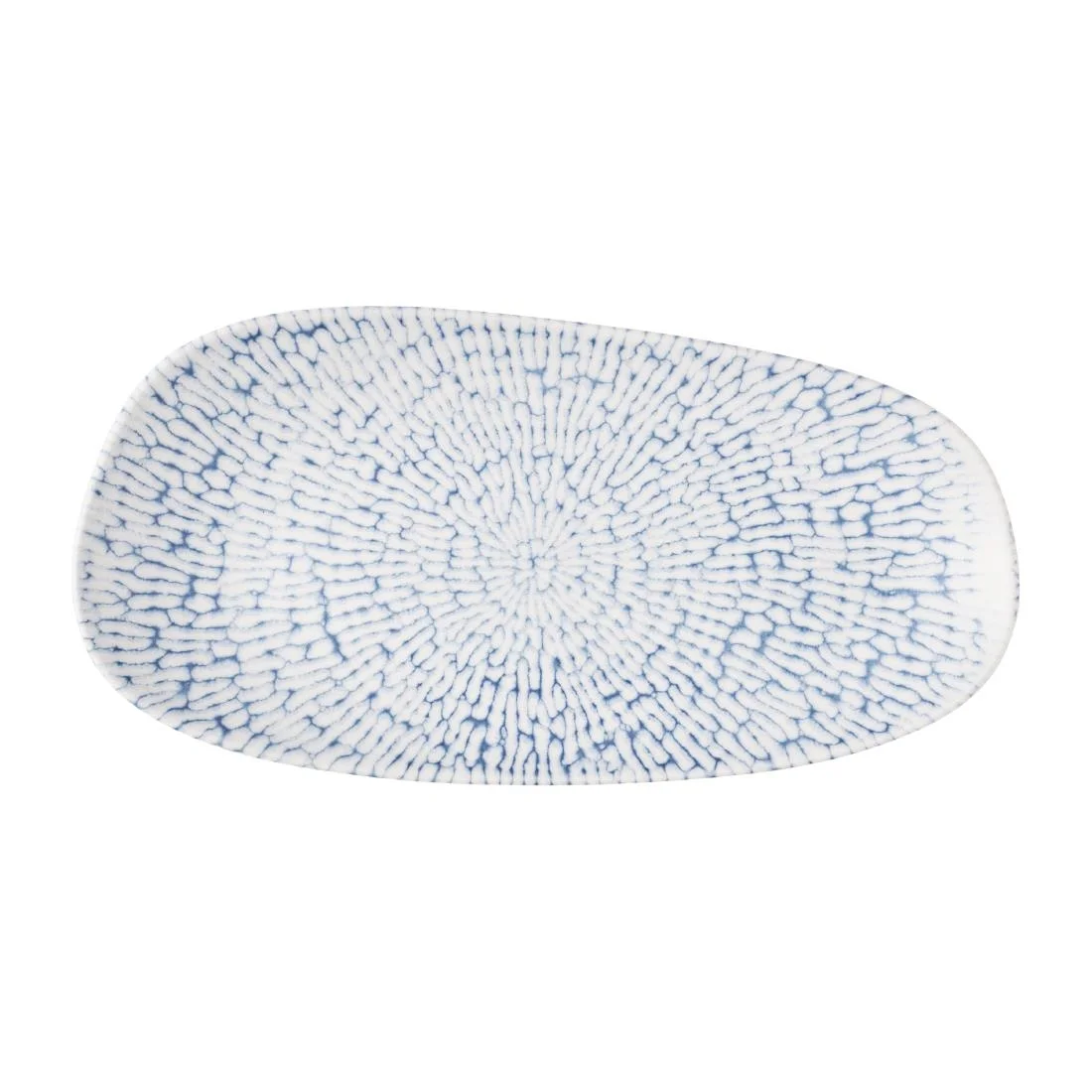 Churchill Cascade Opal Oblong Plates Indigo 300x150mm (12 Pack) - Image 1