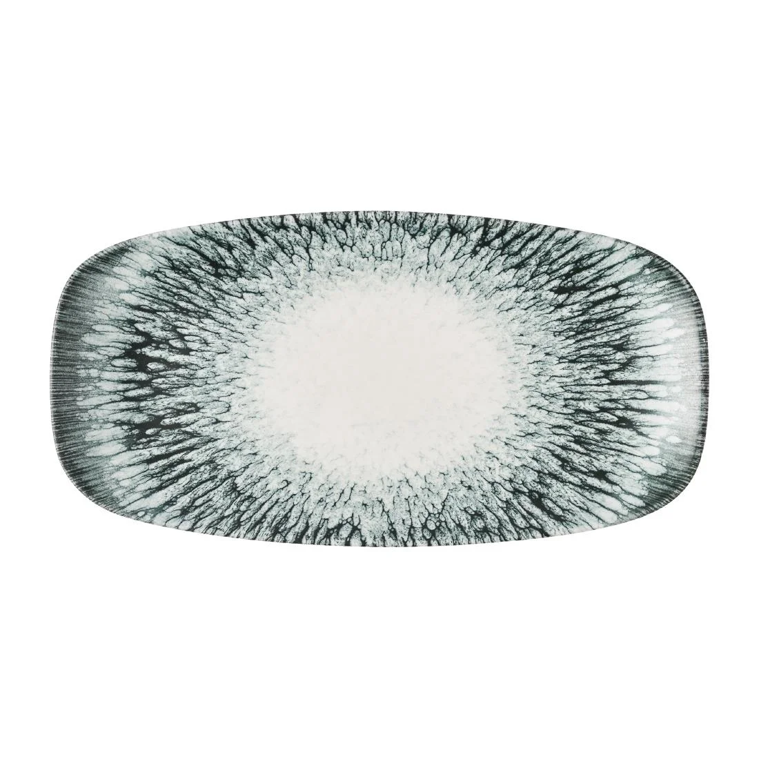 Churchill Inked Lumé Oblong Platters Black 298x153mm (12 Pack) - Image 1