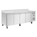 Polar U-Series Four Door Counter Fridge with Upstand 553Ltr - Image 1