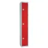Elite Three Door Coin Return Locker Red