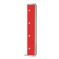 Elite Four Door Manual Combination Locker Locker Red - Image 1