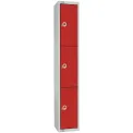 Elite Four Door Manual Combination Locker Locker Red with Sloping Top - Image 1