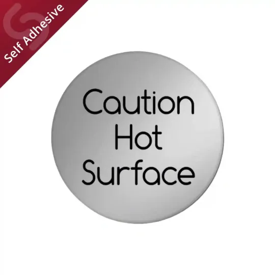 Caution Hot Surface Disc Sign