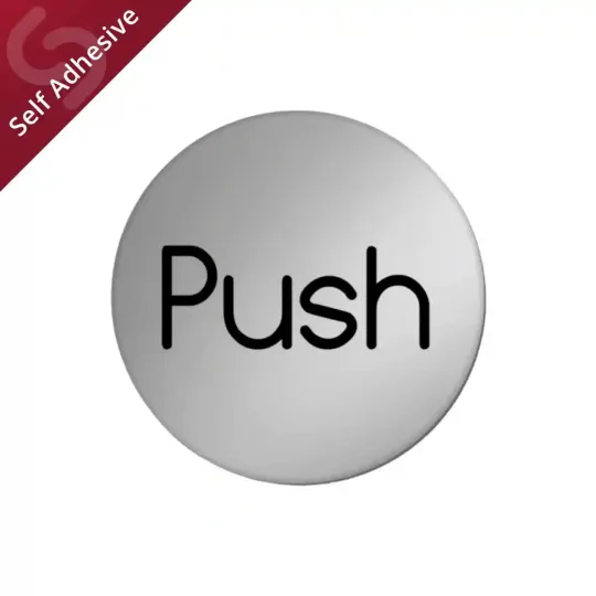 Push Door Sign Disc