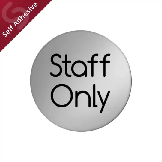 Staff Only Door Sign Disc
