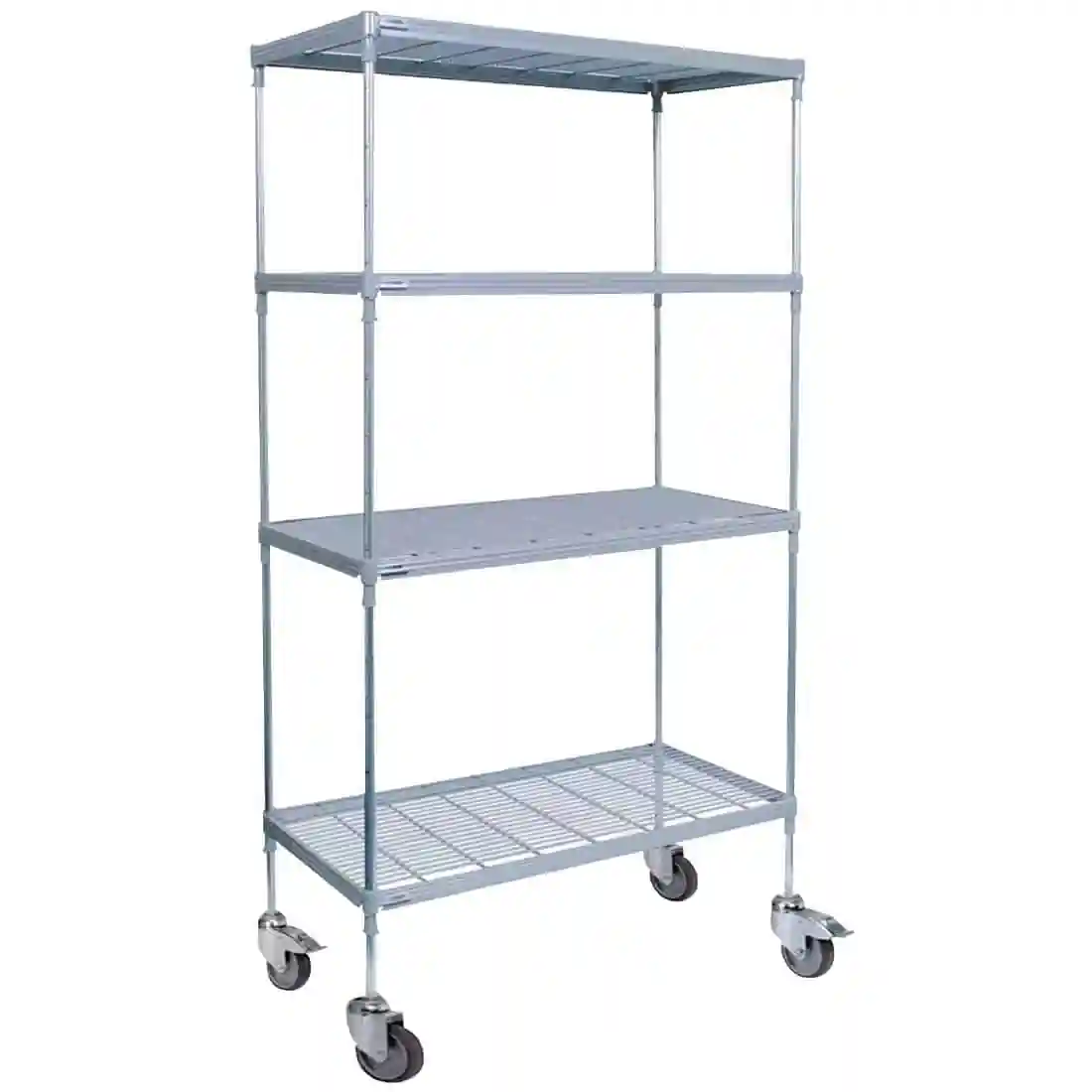 Craven 4 Tier Nylon Coated Wire Shelving with Pads 1825x875x491mm