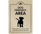 Dog Friendly Area Interior Sign