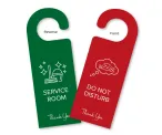 Red / Green Do Not Disturb / Please Service Room Door Hangers - Image 1