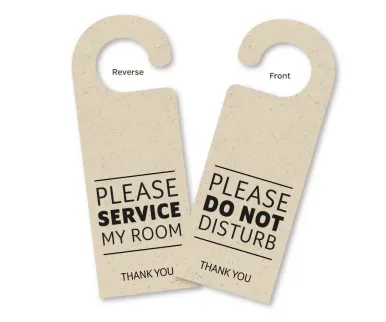 Natural Beige Do Not Disturb / Please Service Room Door Hangers