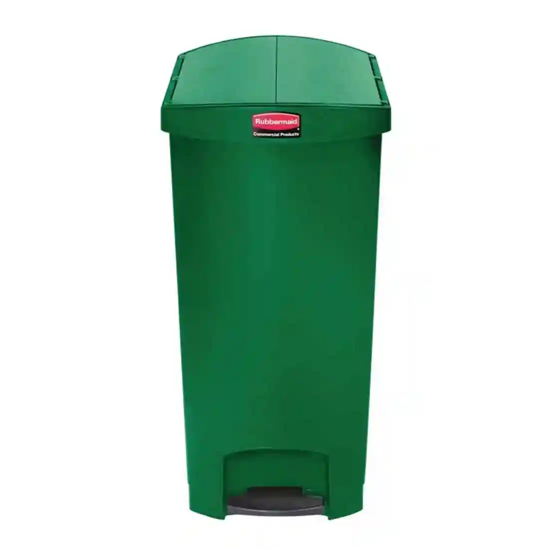 Rubbermaid Slim Jim End Step on Pedal Bin Green 90 Ltr