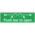Push Bar To Open Sign