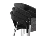 Bolero Wicker Wraparound Bistro Chairs Charcoal (Pack of 4) - Image 3
