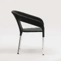 Bolero Wicker Wraparound Bistro Chairs Charcoal (Pack of 4) - Image 5