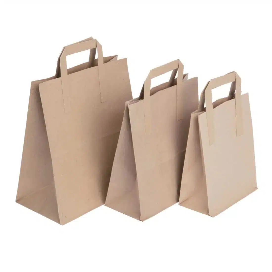 Fiesta Recyclable Brown Paper Bag with Handles Small (Pack 250) - Image 5