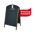 Curved Top Wood Frame Blackboard A Board