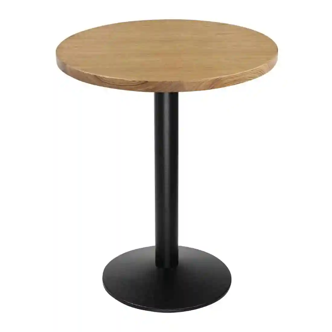 Bolero Pre-drilled Round Table Top Natural Ash Veneer 600mm - Image 5