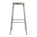 Bolero Galvanised Steel High Stools with Wooden Seatpad (Pack of 4) - Image 4