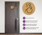 Disabled & Baby Change Toilet Door Symbol Left 150mm - Image 2