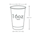 Vegware Hot Cup White Double Wall 16oz 89-Series (Pack of 400) - Image 5