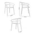 Bolero Mateo Café Chairs White (Pack of 2) - Image 5