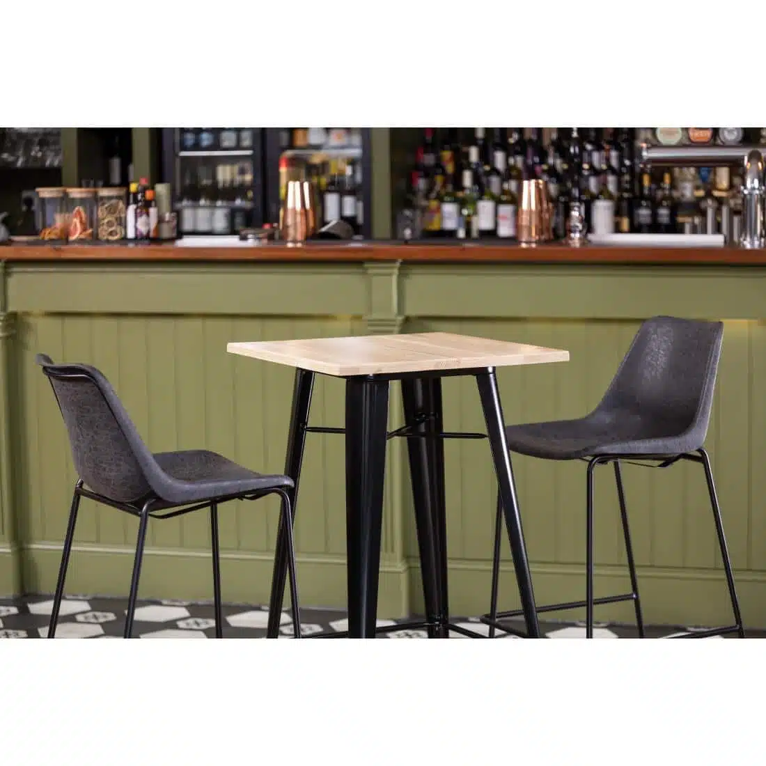 Bolero Rodeo High Stools Black (Single) - Image 8