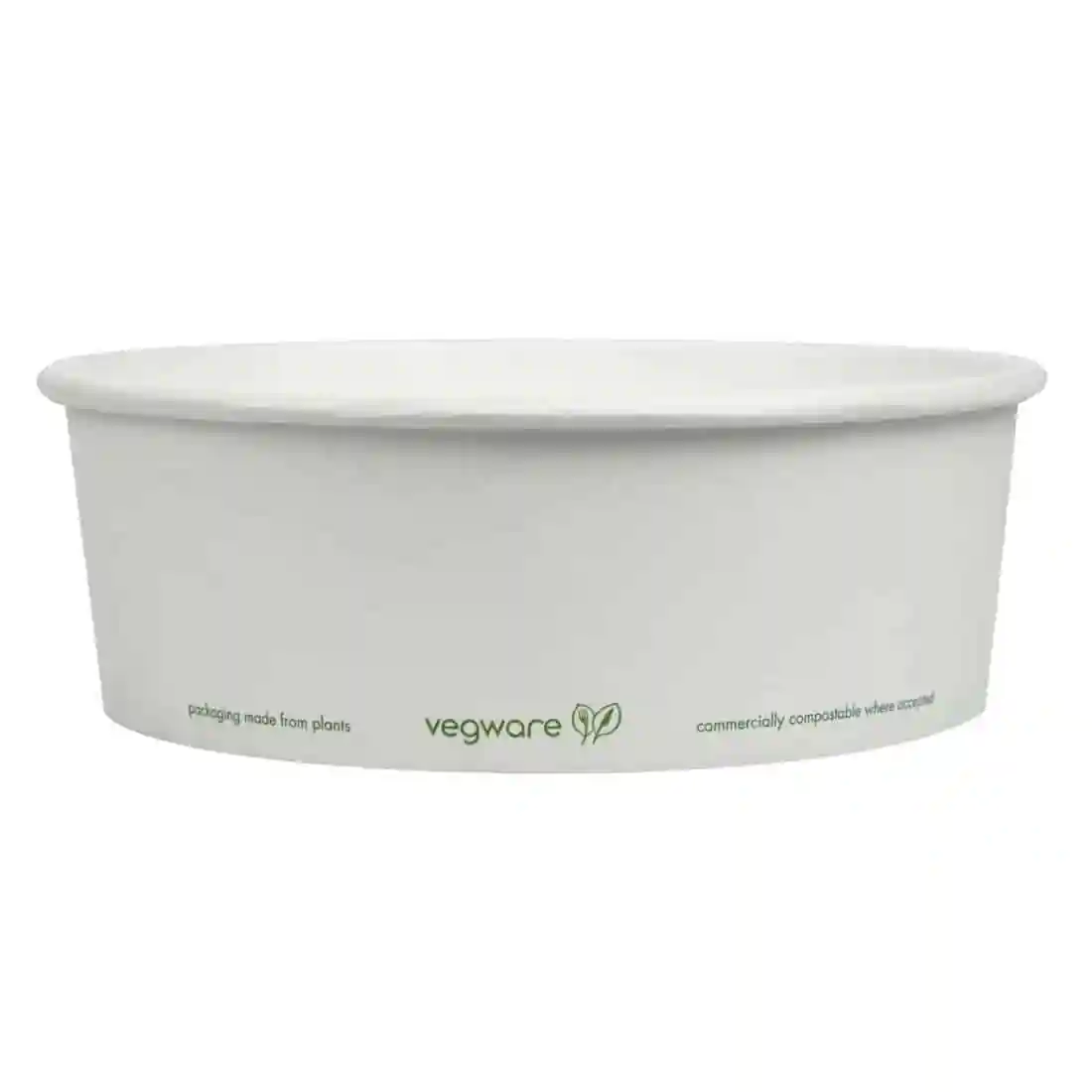 Vegware 185-Series Compostable Bon Appetit Wide PLA-lined Paper Food Bowls 32oz (Pack of 300) - Image 3