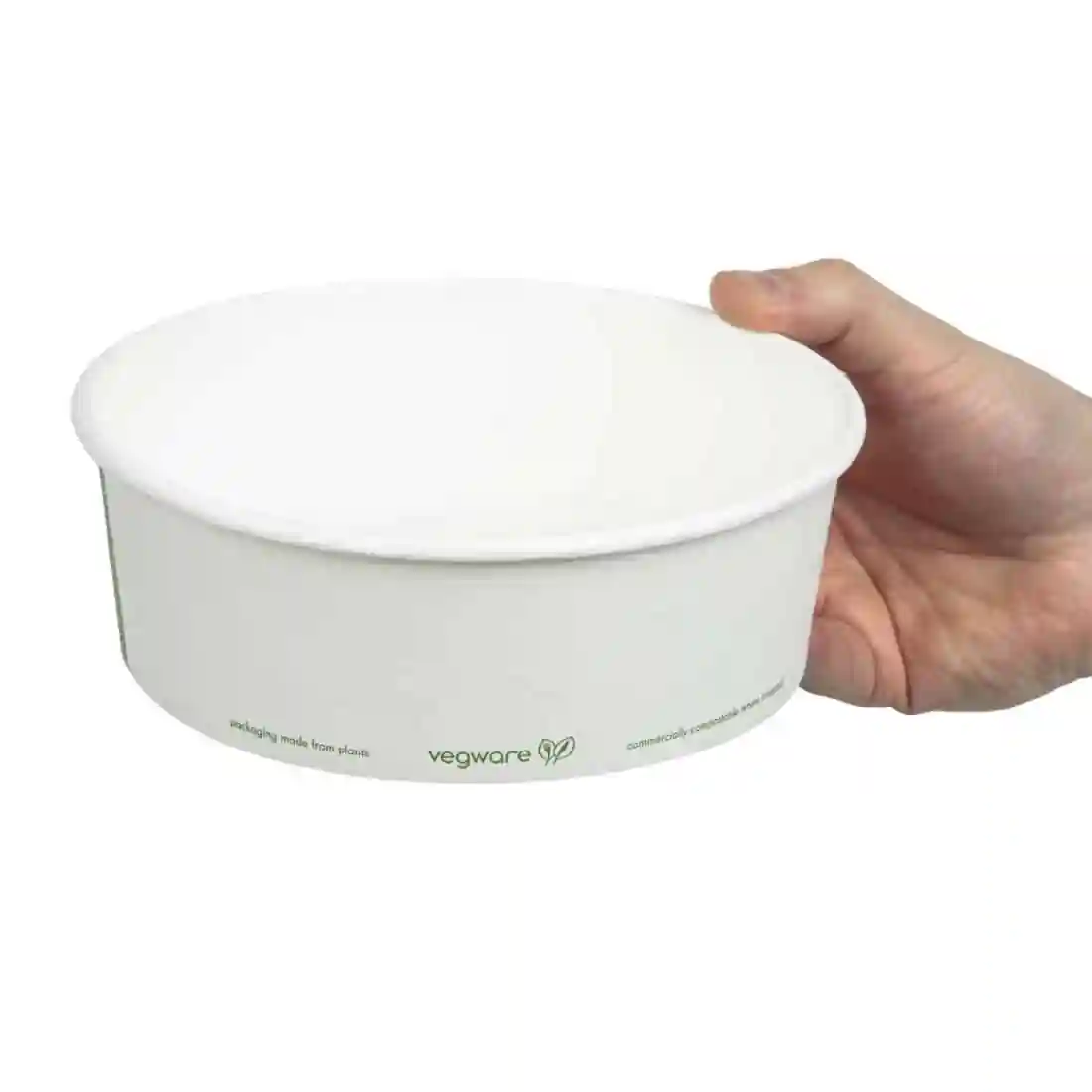 Vegware 185-Series Compostable Bon Appetit Wide PLA-lined Paper Food Bowls 32oz (Pack of 300) - Image 4