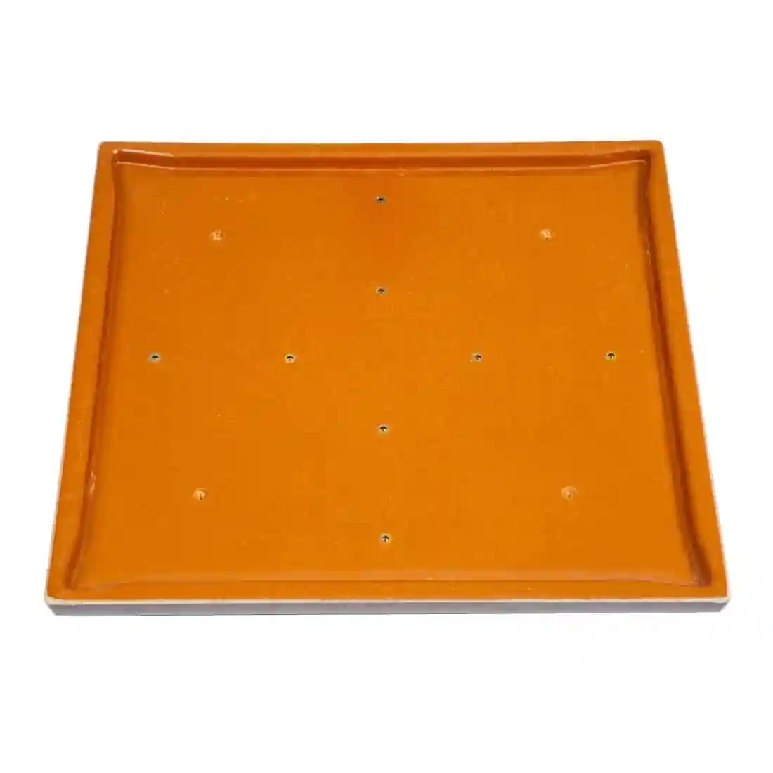Bolero Pre-drilled Square Tabletop Dark Brown 600mm - Image 5