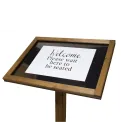 Rustic Chalkboard Menu Stand