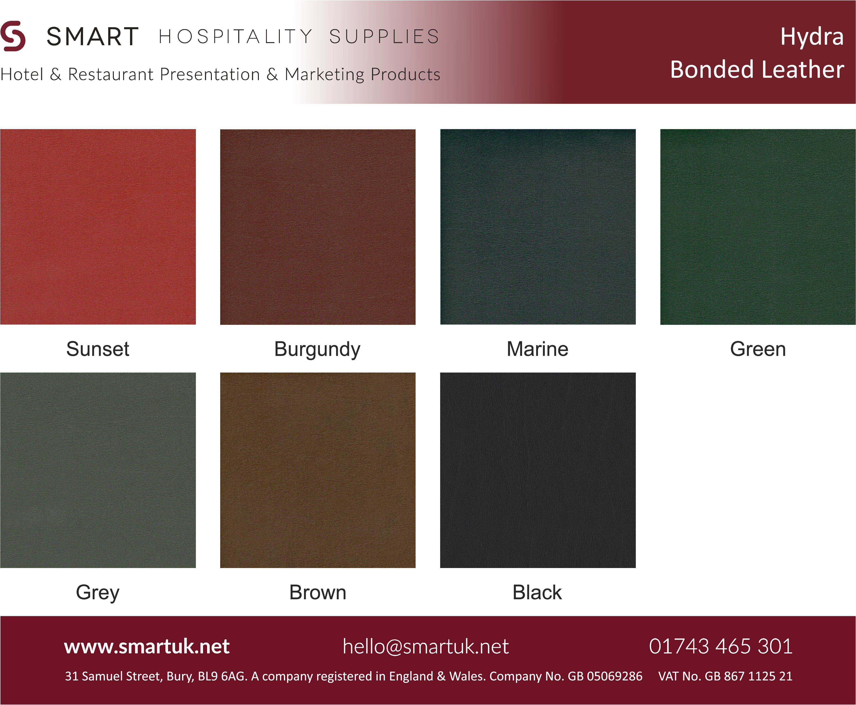 Hydra Recycled Leather Menu Covers - Image 24