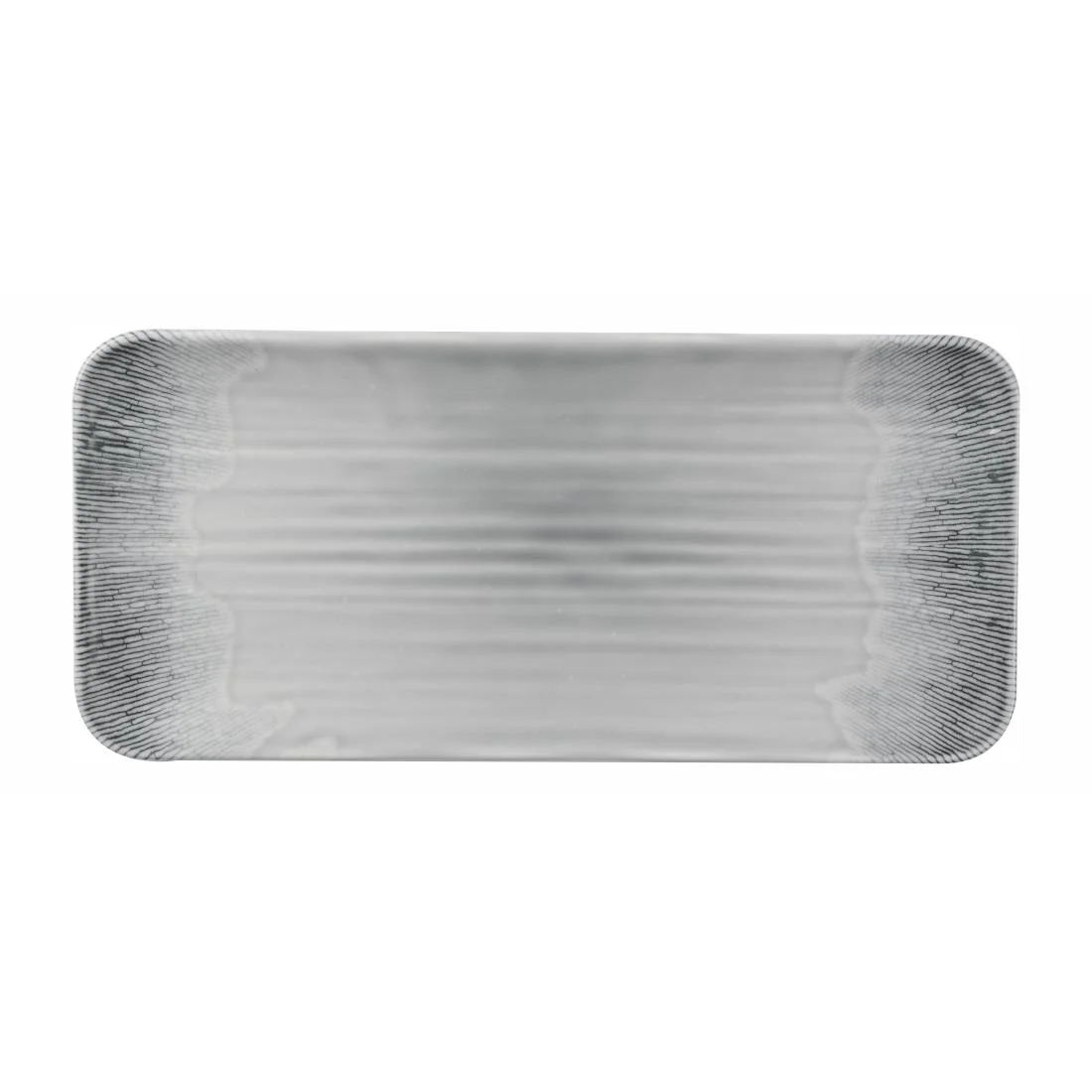 Dudson Harvest Flux Grey Organic Rectangular Platter 215mm (6 Pack) - Image 1