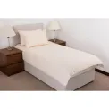 Mitre Essentials Temir Duvet Cover Oatmeal Single Open - Image 1