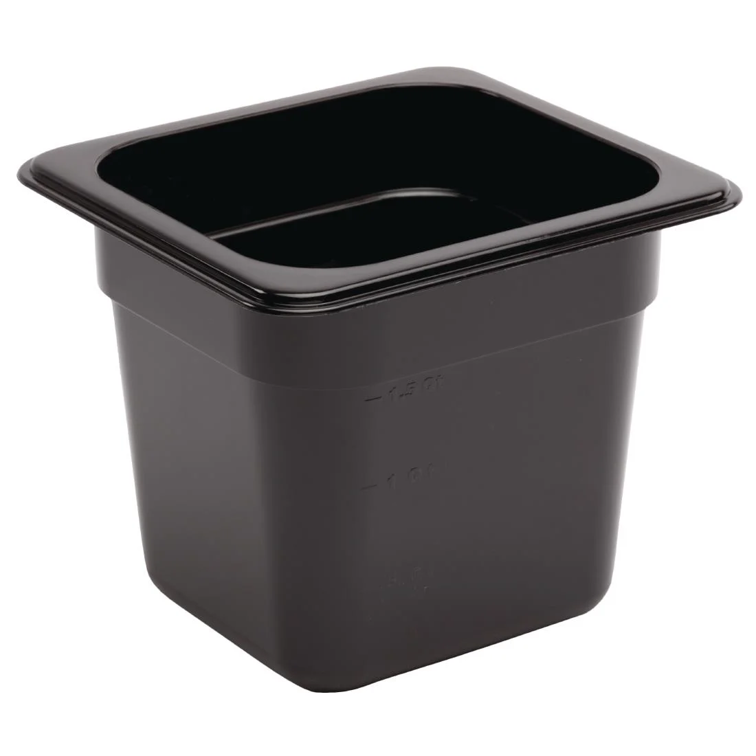 Vogue ABS Gastronorm Tray Black GN 1/6 150mm - Image 1