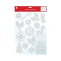 Giftmaker Flock Window Christmas Stickers White (Pack of 24) XGIMDEC4A641 - Image 1