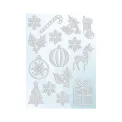 Giftmaker Flock Window Christmas Stickers White (Pack of 24) XGIMDEC4A641 - Image 2