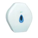 2Work Mini Jumbo Toilet Roll Dispenser White CT34014 - Image 1