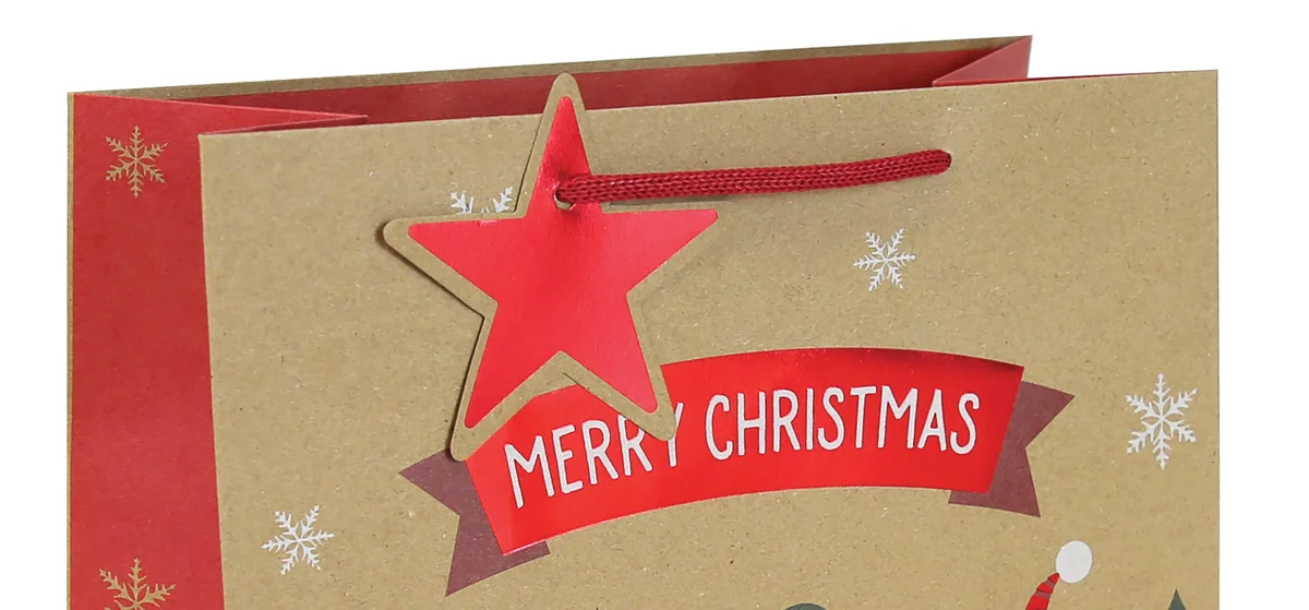 Eurowrap Gonk Kraft Festive Gift Bags Large (Pack of 12) X-36048-2C - Image 2