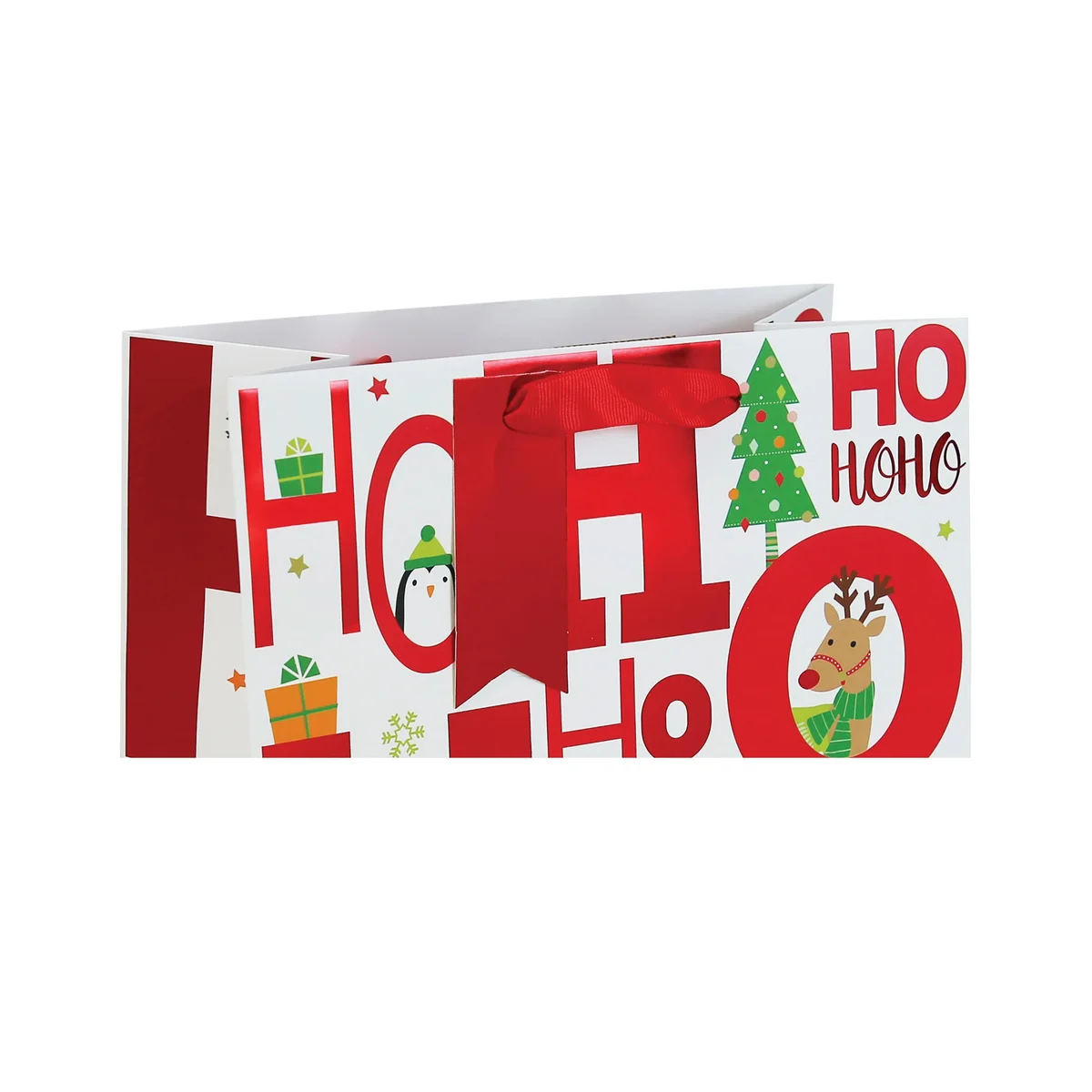 Eurowrap Hohoho Festive Gift Bags Large (Pack of 12) X-36145-2C - Image 2