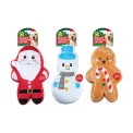 Christmas Plush Characters Squeaky Dog Toy (Pack of 12) XMA13428OB - Image 1