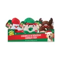 Christmas Crinkley and Squeaky Donut Characters Pet Toy (Pack of 12) XMA13448OB - Image 1