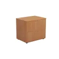 Jemini 2 Drawer Desk Side Filing Cabinet 800x600x730mm Beech KF71528 - Image 1