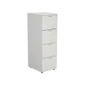 Jemini 4 Drawer Filing Cabinet 464x600x1365mm White KF78667 - Image 1