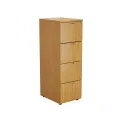 Jemini 4 Drawer Filing Cabinet 464x600x1365mm Nova Oak KF79857 - Image 1