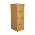 First 4 Drawer Filing Cabinet 464x600x1365mm Nova Oak KF79918 - Image 1