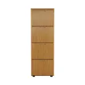 First 4 Drawer Filing Cabinet 464x600x1365mm Nova Oak KF79918 - Image 2